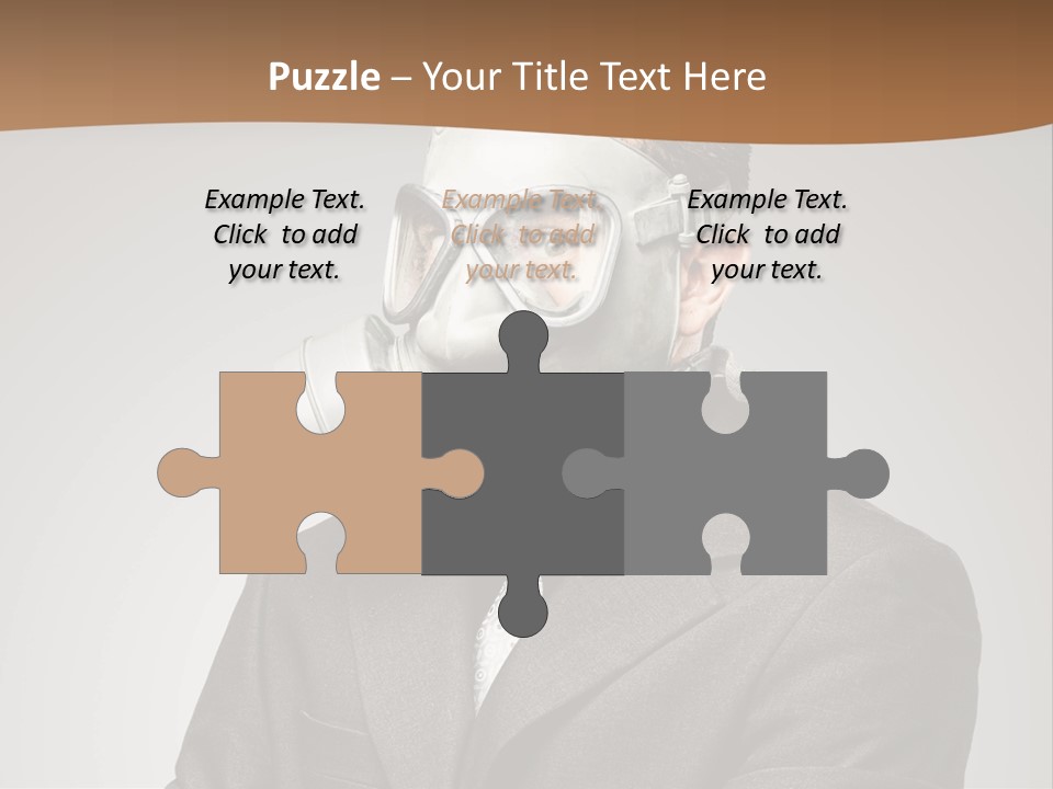 A Man With A Gas Mask On His Face PowerPoint Template
