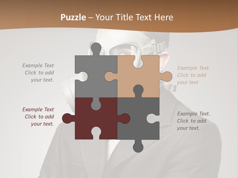 A Man With A Gas Mask On His Face PowerPoint Template