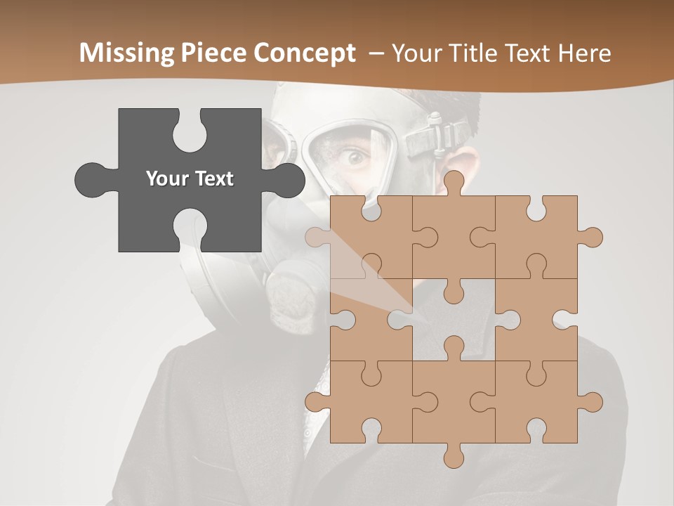 A Man With A Gas Mask On His Face PowerPoint Template