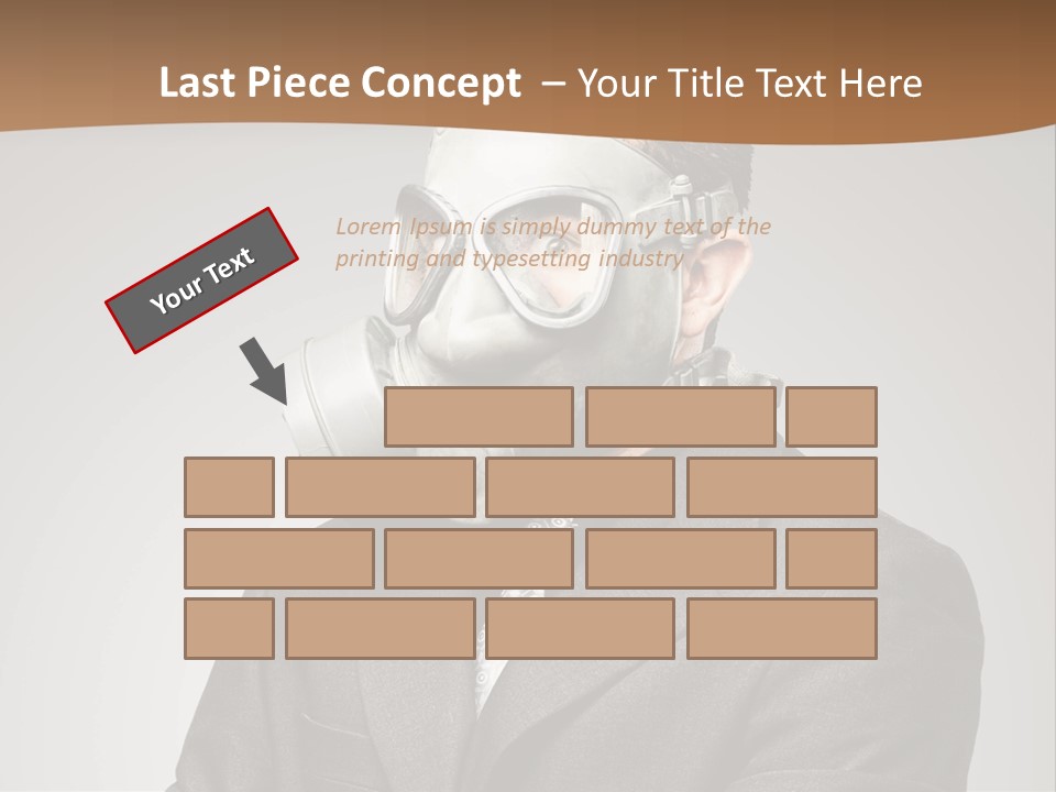 A Man With A Gas Mask On His Face PowerPoint Template