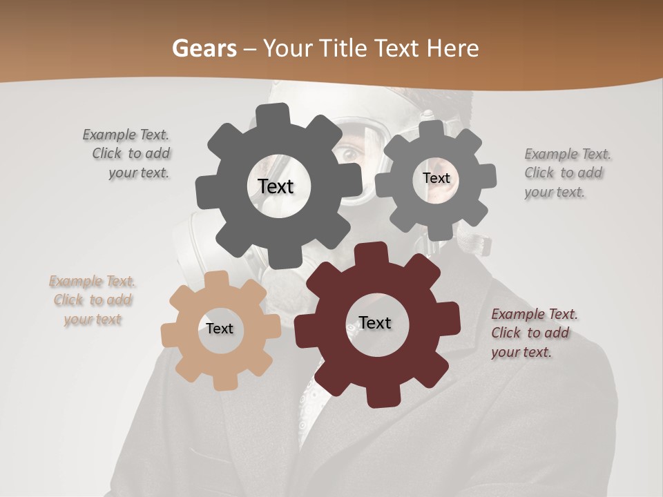 A Man With A Gas Mask On His Face PowerPoint Template
