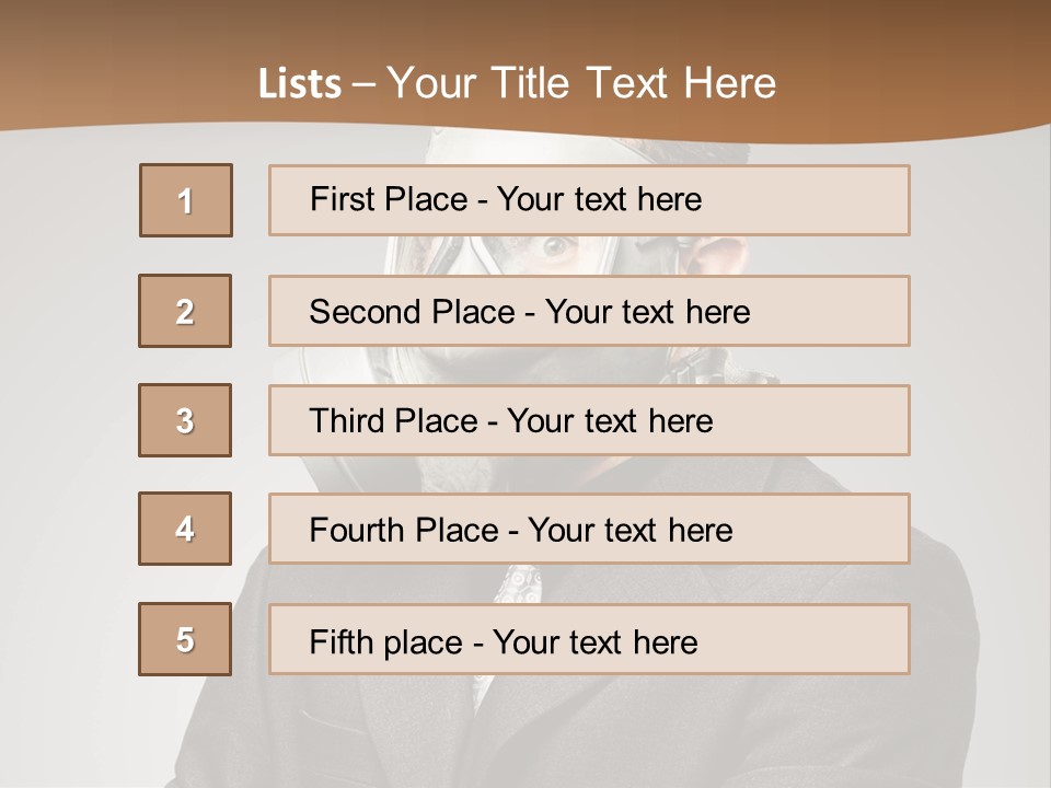 A Man With A Gas Mask On His Face PowerPoint Template