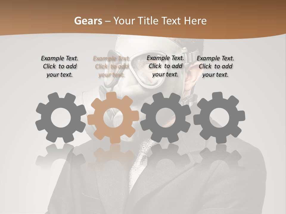 A Man With A Gas Mask On His Face PowerPoint Template