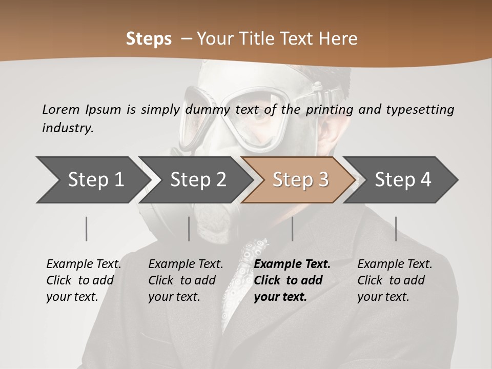 A Man With A Gas Mask On His Face PowerPoint Template