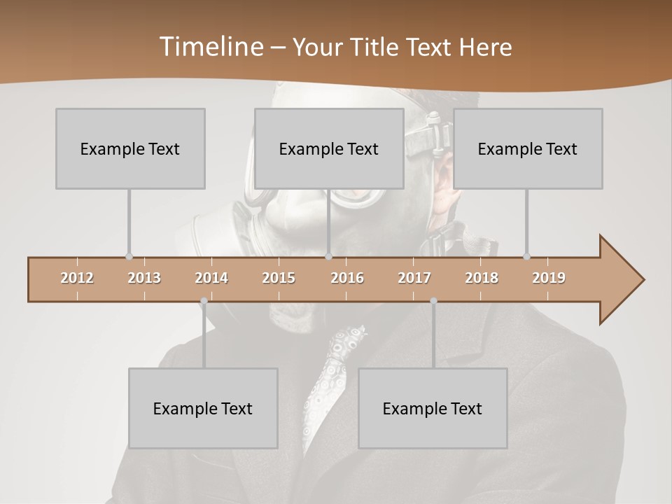 A Man With A Gas Mask On His Face PowerPoint Template