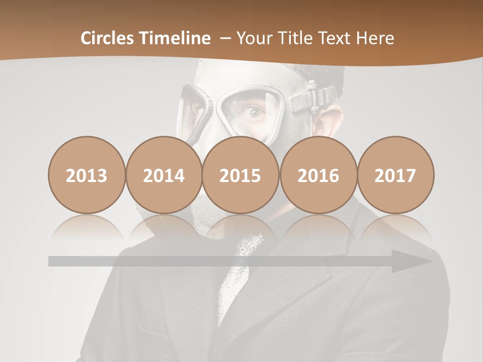 A Man With A Gas Mask On His Face PowerPoint Template