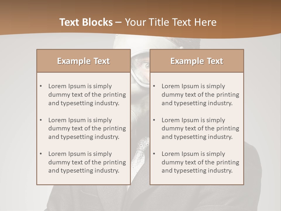 A Man With A Gas Mask On His Face PowerPoint Template