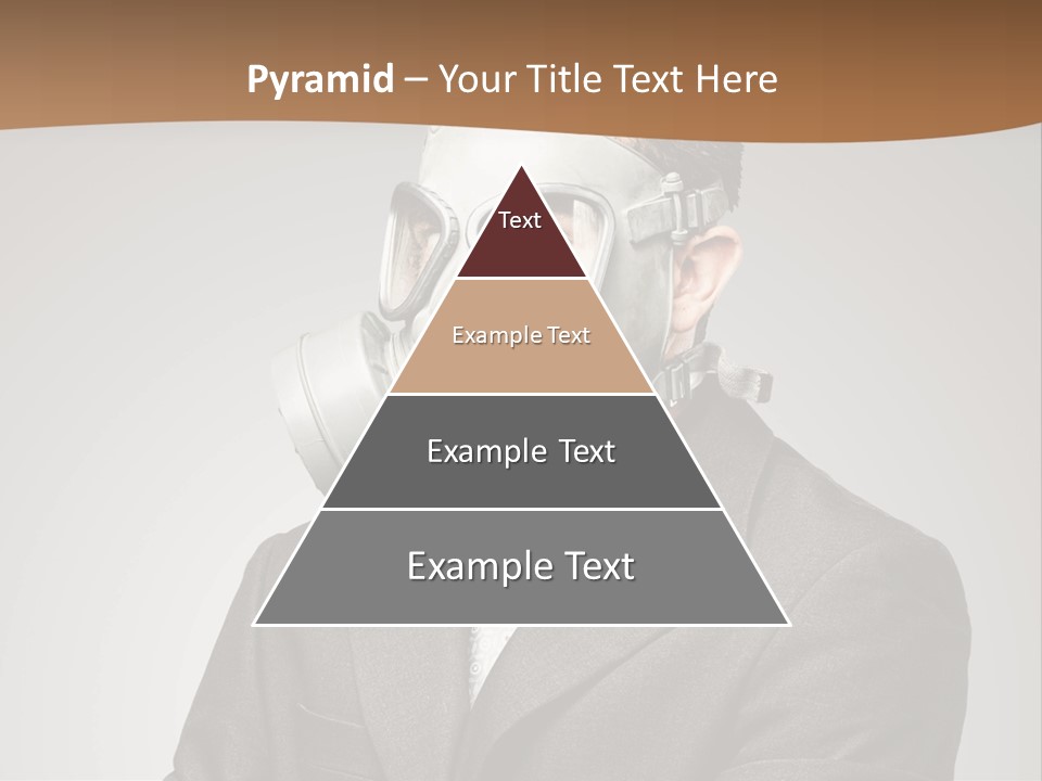 A Man With A Gas Mask On His Face PowerPoint Template