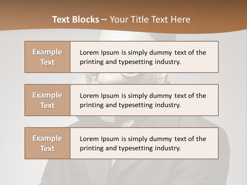 A Man With A Gas Mask On His Face PowerPoint Template