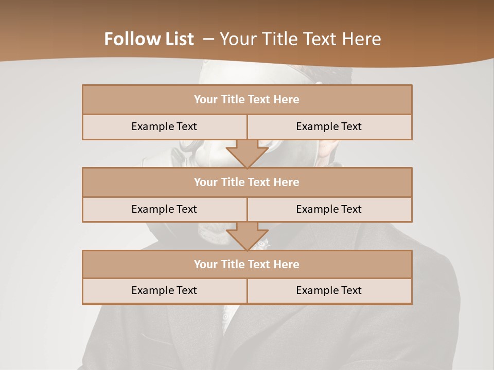 A Man With A Gas Mask On His Face PowerPoint Template