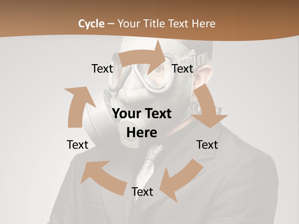 A Man With A Gas Mask On His Face PowerPoint Template