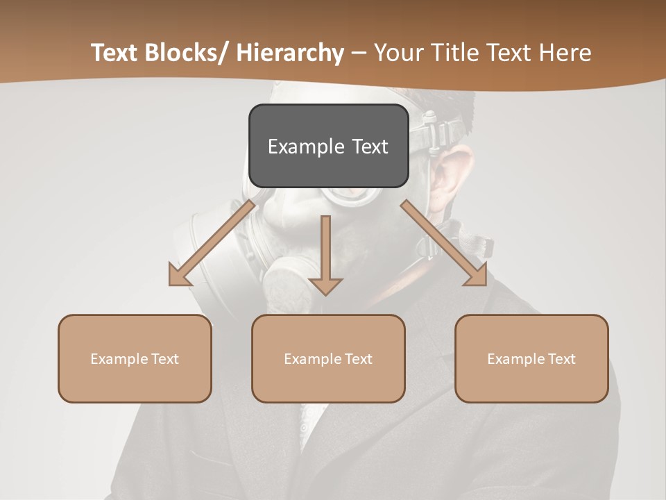 A Man With A Gas Mask On His Face PowerPoint Template