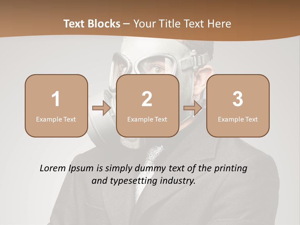 A Man With A Gas Mask On His Face PowerPoint Template