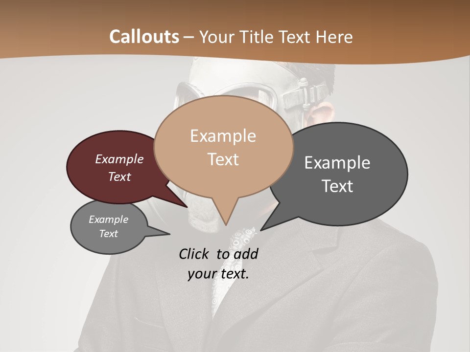 A Man With A Gas Mask On His Face PowerPoint Template