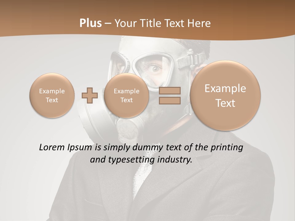 A Man With A Gas Mask On His Face PowerPoint Template