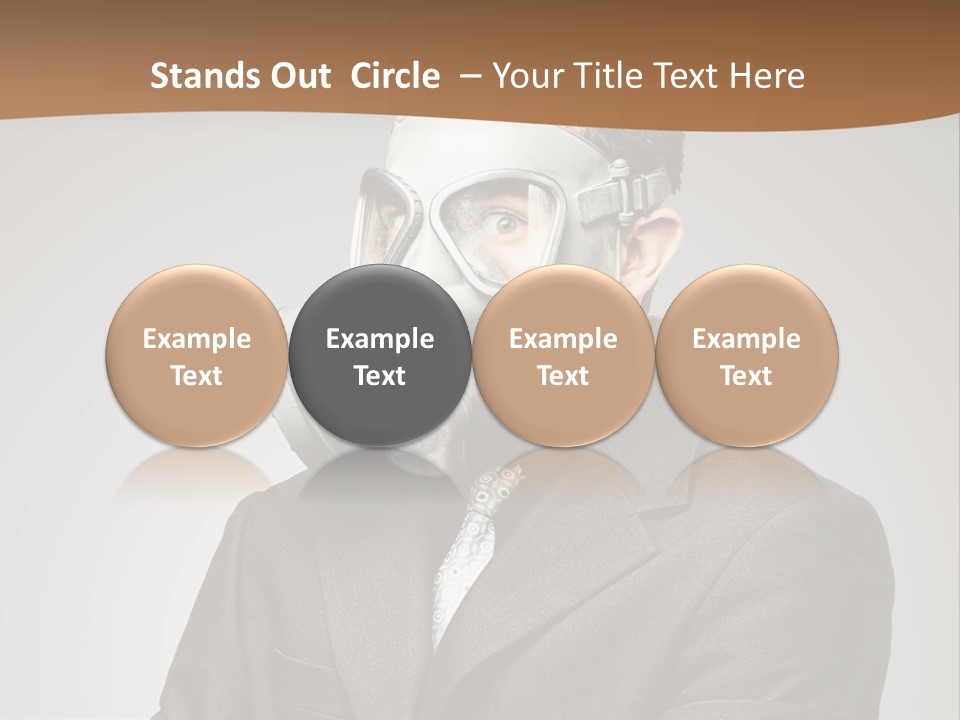 A Man With A Gas Mask On His Face PowerPoint Template