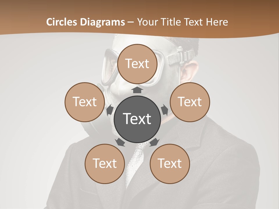 A Man With A Gas Mask On His Face PowerPoint Template