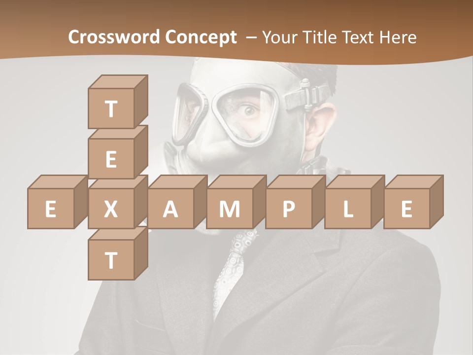 A Man With A Gas Mask On His Face PowerPoint Template