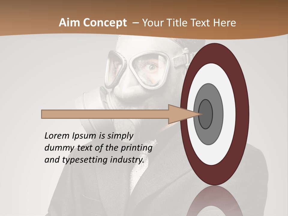 A Man With A Gas Mask On His Face PowerPoint Template