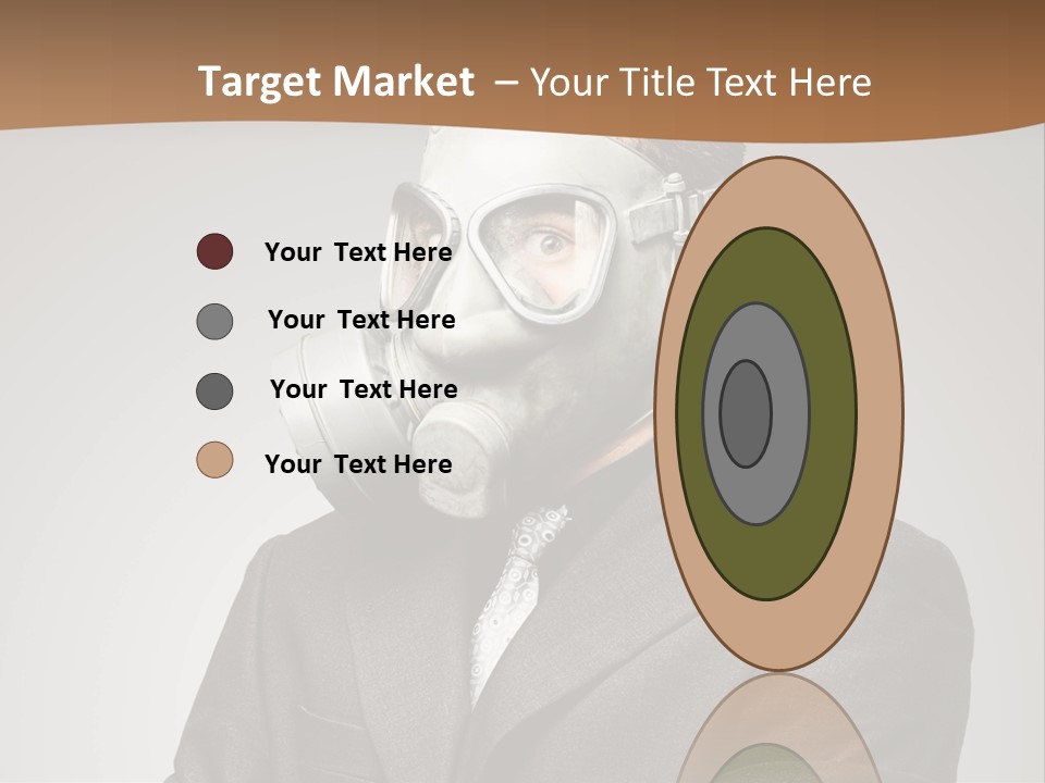A Man With A Gas Mask On His Face PowerPoint Template