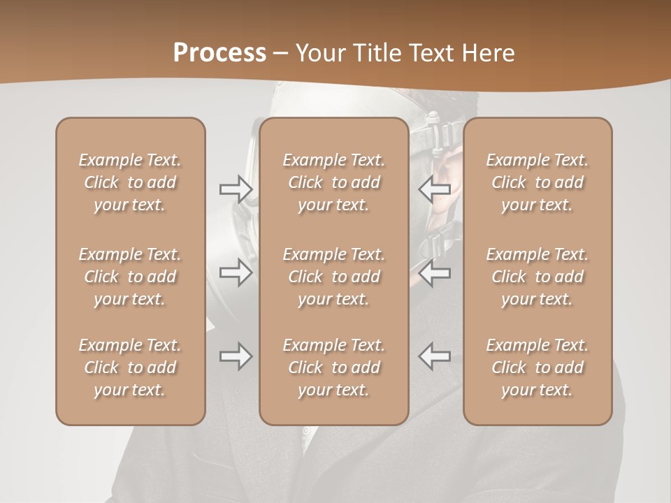 A Man With A Gas Mask On His Face PowerPoint Template