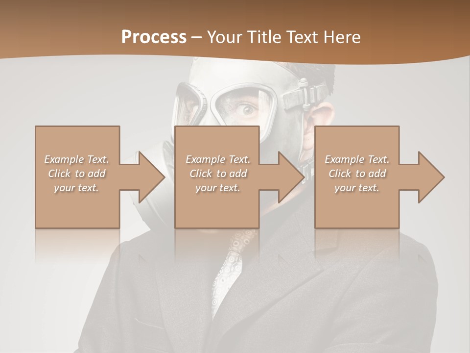 A Man With A Gas Mask On His Face PowerPoint Template