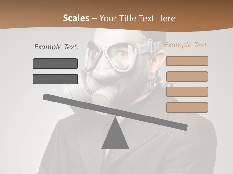 A Man With A Gas Mask On His Face PowerPoint Template