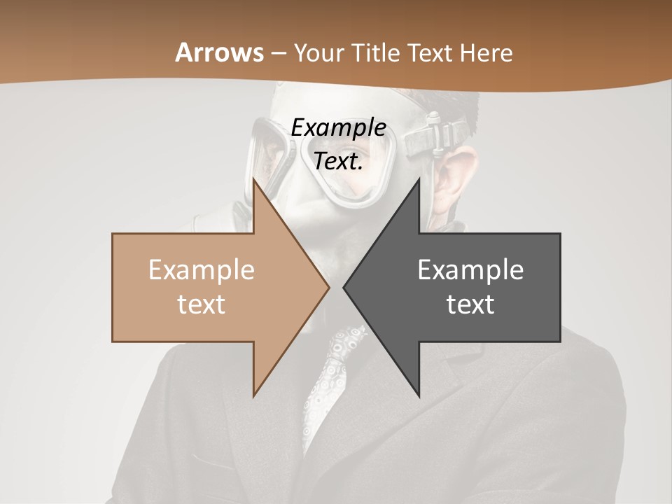A Man With A Gas Mask On His Face PowerPoint Template