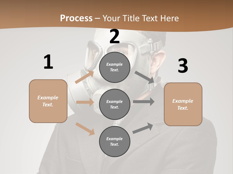 A Man With A Gas Mask On His Face PowerPoint Template