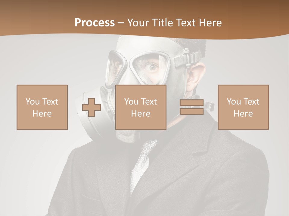 A Man With A Gas Mask On His Face PowerPoint Template