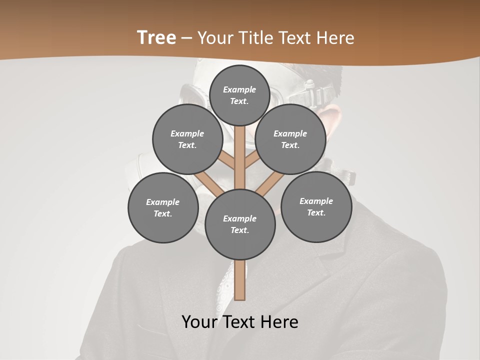 A Man With A Gas Mask On His Face PowerPoint Template