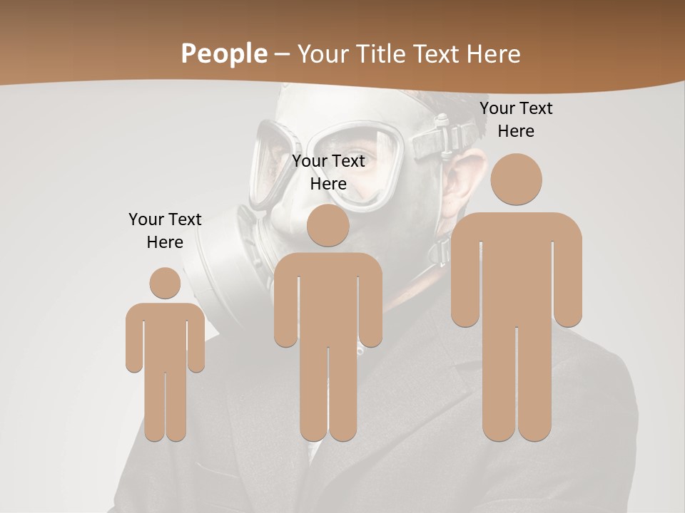 A Man With A Gas Mask On His Face PowerPoint Template