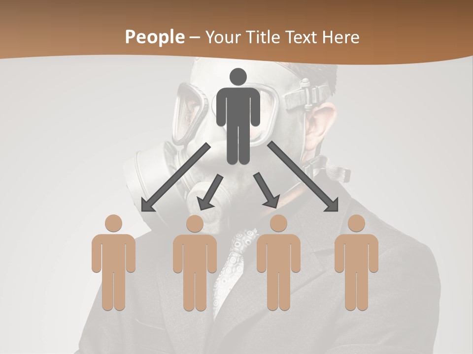 A Man With A Gas Mask On His Face PowerPoint Template