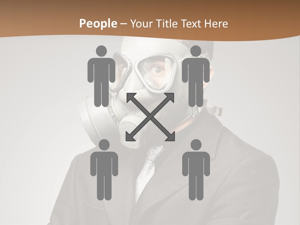 A Man With A Gas Mask On His Face PowerPoint Template