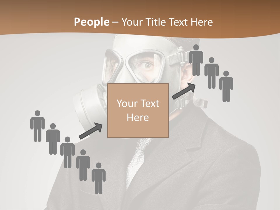 A Man With A Gas Mask On His Face PowerPoint Template