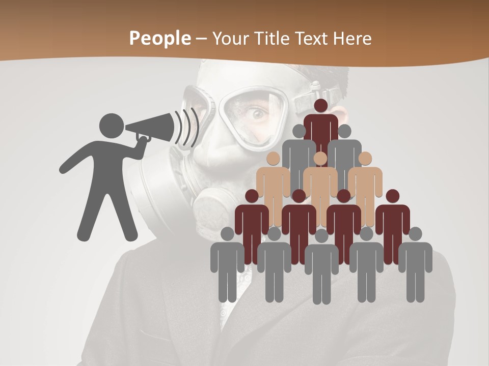 A Man With A Gas Mask On His Face PowerPoint Template
