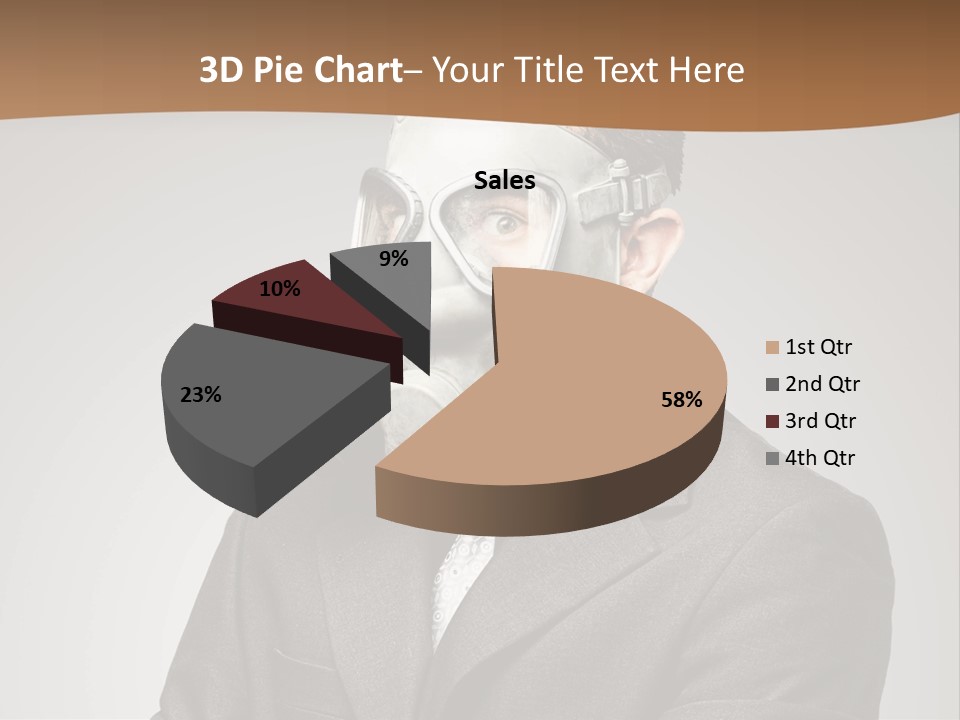A Man With A Gas Mask On His Face PowerPoint Template