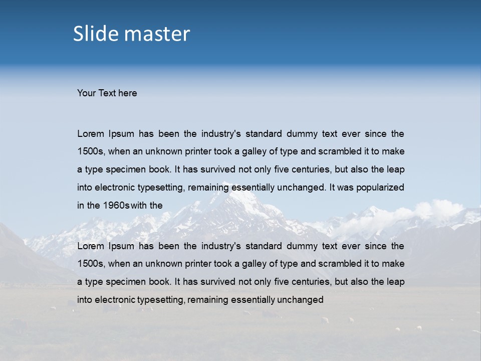 Travel Agricultural Mountain PowerPoint Template