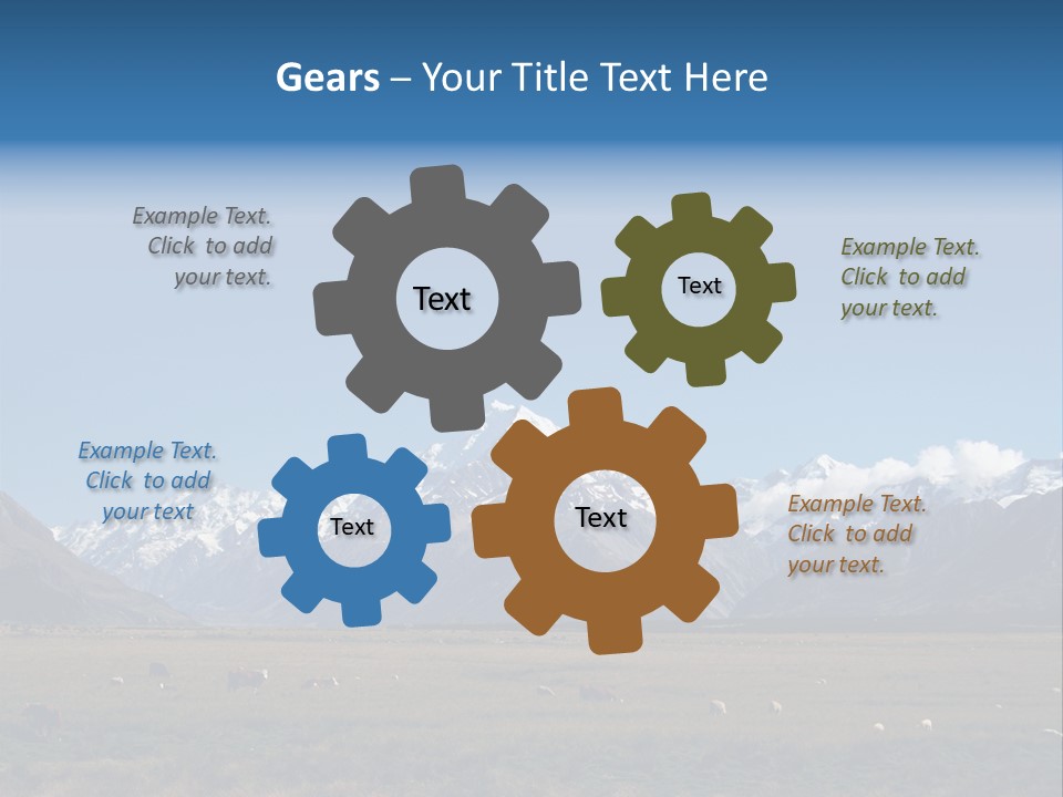 Travel Agricultural Mountain PowerPoint Template