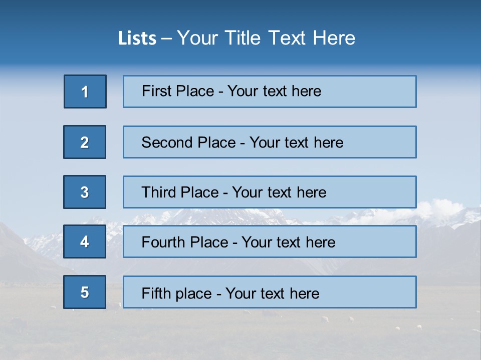 Travel Agricultural Mountain PowerPoint Template