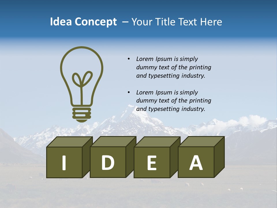 Travel Agricultural Mountain PowerPoint Template