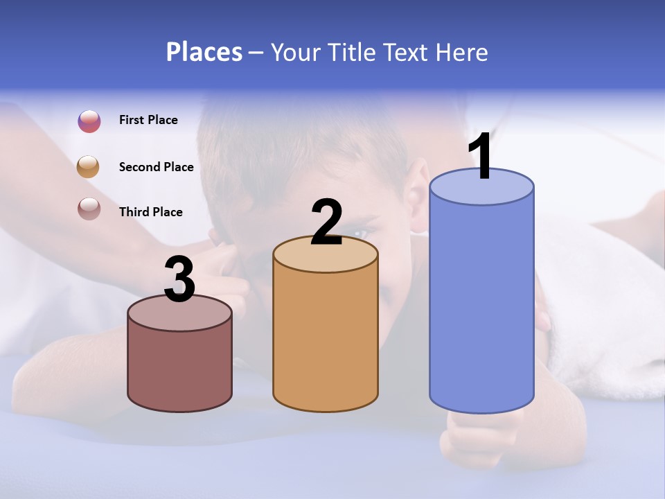 A Young Boy Is Smiling And Giving A Thumbs Up PowerPoint Template