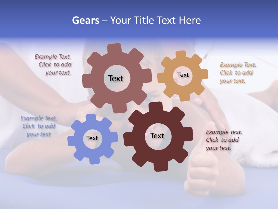 A Young Boy Is Smiling And Giving A Thumbs Up PowerPoint Template