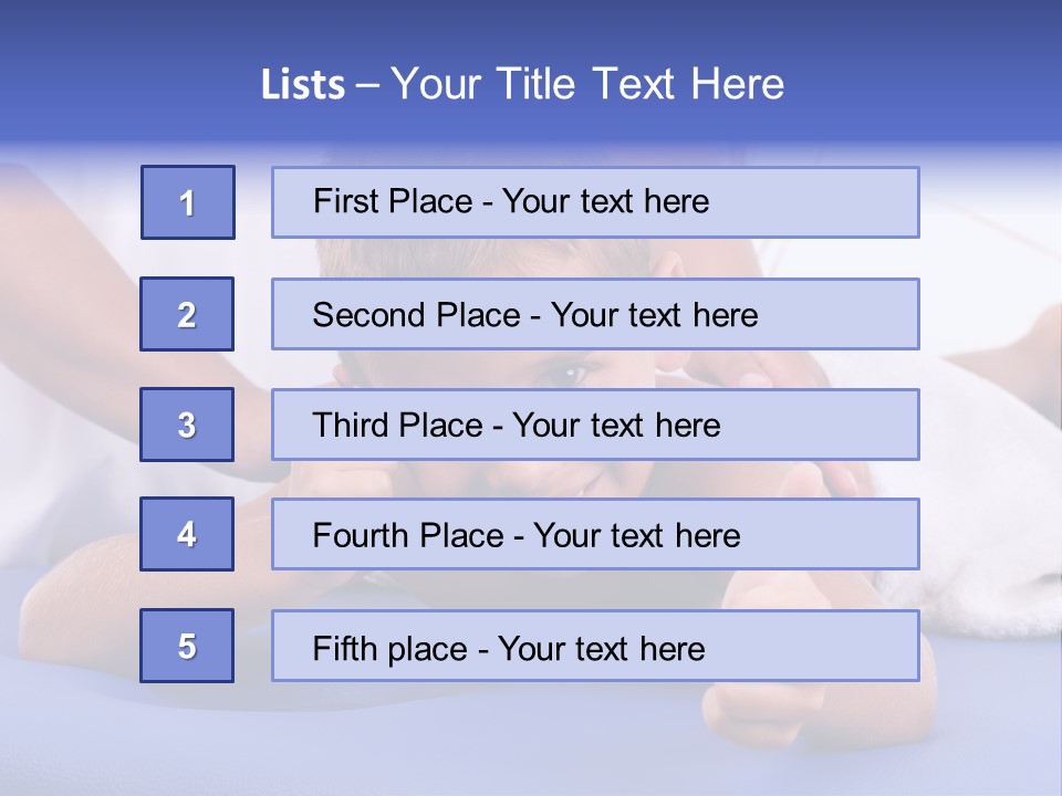 A Young Boy Is Smiling And Giving A Thumbs Up PowerPoint Template