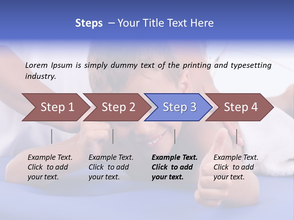 A Young Boy Is Smiling And Giving A Thumbs Up PowerPoint Template