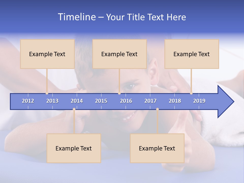 A Young Boy Is Smiling And Giving A Thumbs Up PowerPoint Template