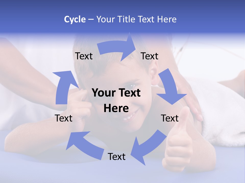 A Young Boy Is Smiling And Giving A Thumbs Up PowerPoint Template