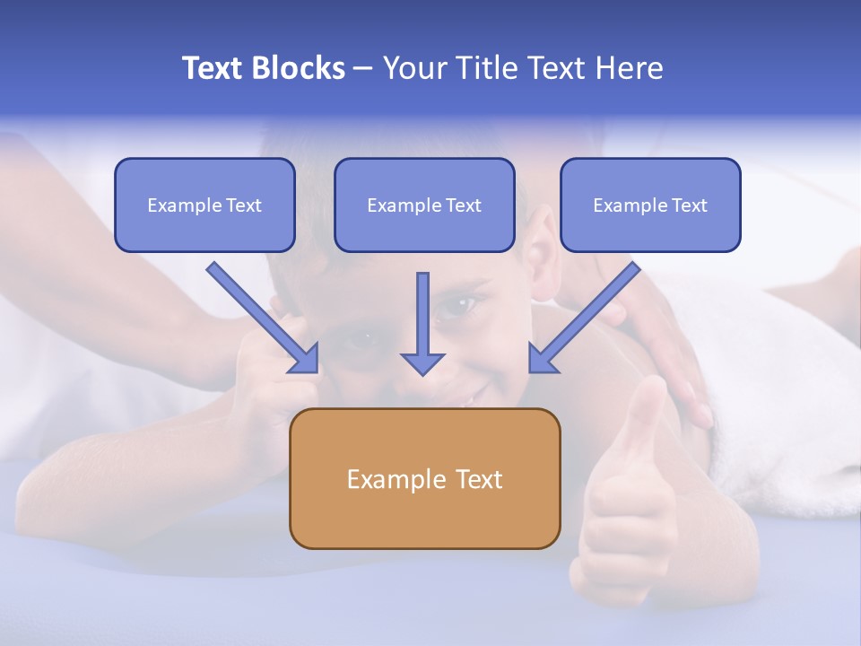 A Young Boy Is Smiling And Giving A Thumbs Up PowerPoint Template