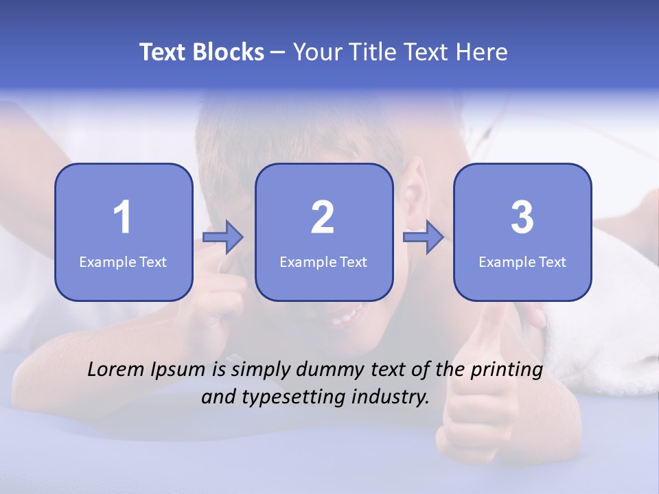 A Young Boy Is Smiling And Giving A Thumbs Up PowerPoint Template