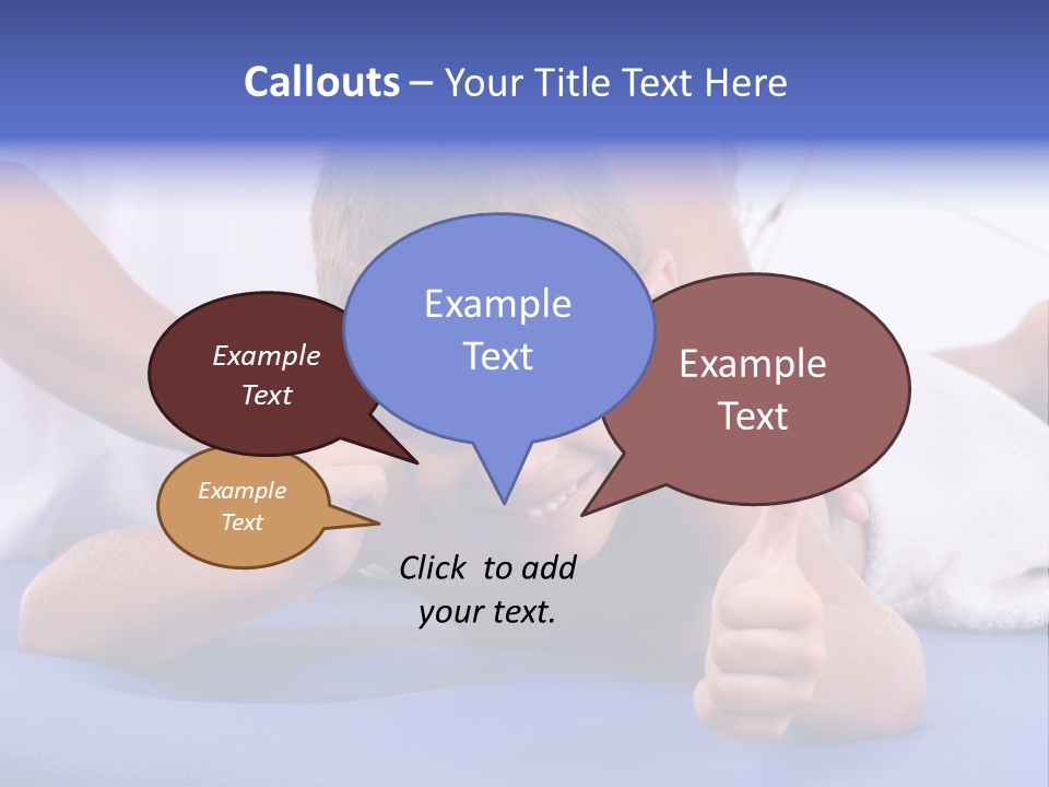 A Young Boy Is Smiling And Giving A Thumbs Up PowerPoint Template